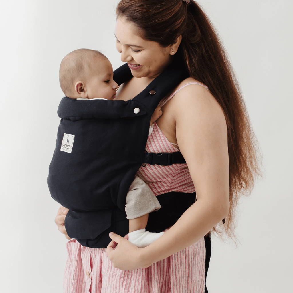 Zoey Baby Carriers Free-To-Grow Baby Carrier (Black Color)
