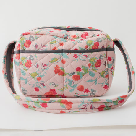 Zoey diaper bag Blush Orchard Diaper Bag (100% Cotton with diamond Quilting)