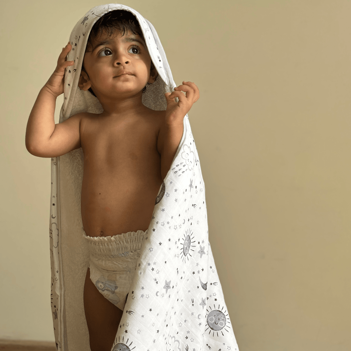 Zoey Hooded towel Moon & Me Muslin Hooded Towel (Can be Personalised)