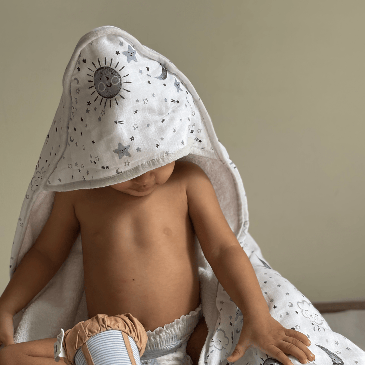 Zoey Hooded towel Moon & Me Muslin Hooded Towel (Can be Personalised)