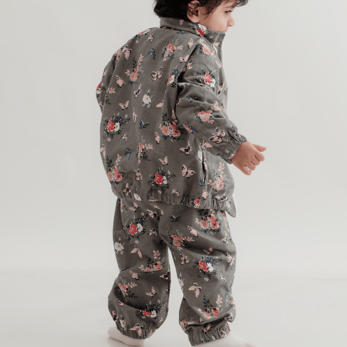 Zoey Jacket The Bloom Edit - Grey Floral Co-ord (Jacket + Lower)