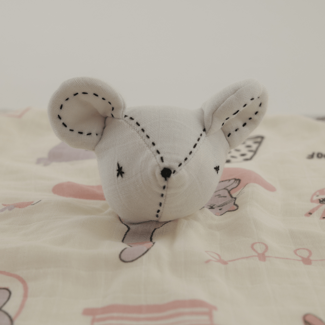 Zoey muslin napkins Woofles & Purrito Muslin Comforter for Baby