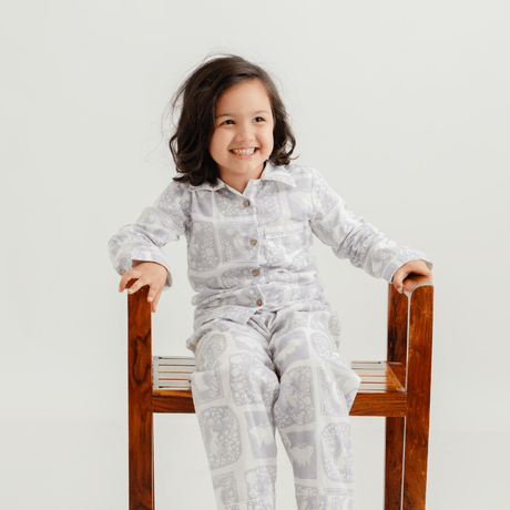 Zoey night suit Lavender Meadow Kids Night Suit (Pure Cotton)