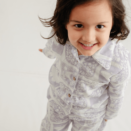 Zoey night suit Lavender Meadow Kids Night Suit (Pure Cotton)