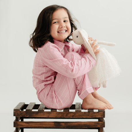 Zoey night suit Slumber Stripes Kids Night Suit (Pure Cotton)
