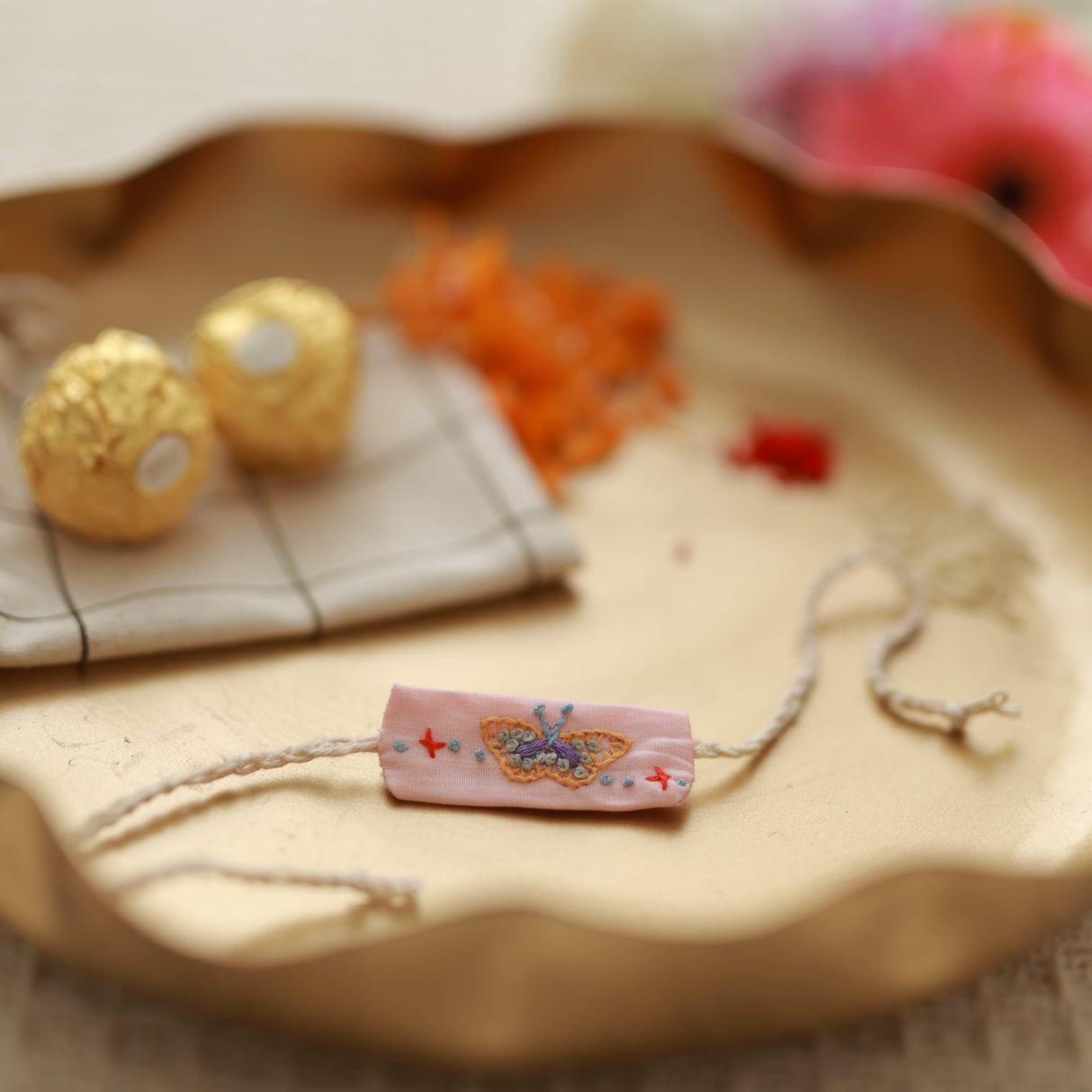 Zoey Rakhi Hand Embroidered Free Spirit Rakhi