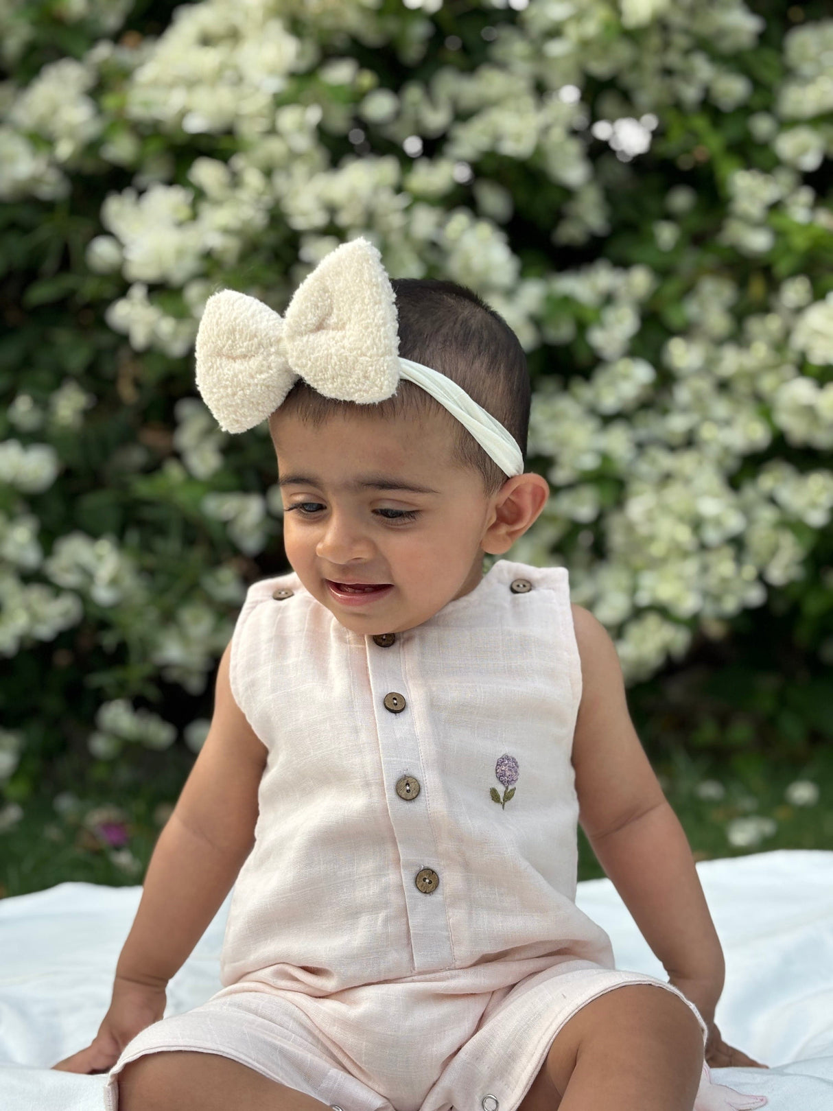 Zoey romper Delicate Dahlia Double Layer Muslin Romper/Jumpsuit/Playsuit