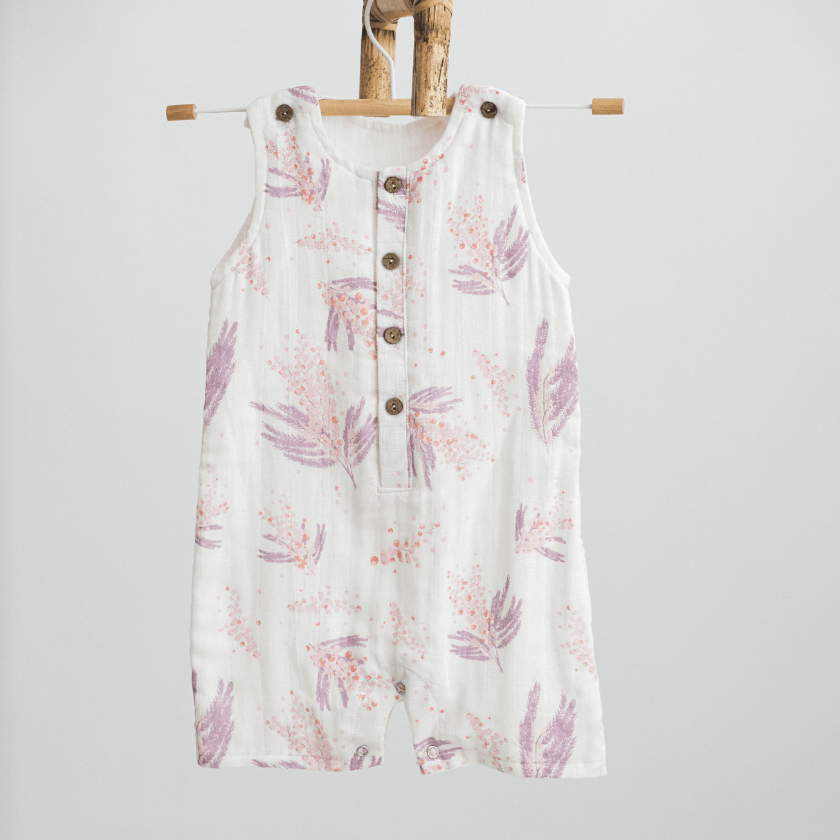 Zoey romper Muhly Grass Double Layer Muslin Romper/Jumpsuit/Onesie