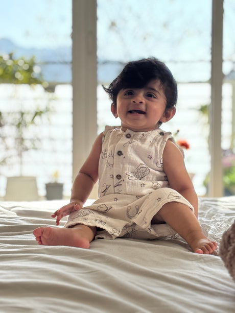 Zoey romper Wild Wild West Double Layer Muslin Romper/Jumpsuit/Onesie