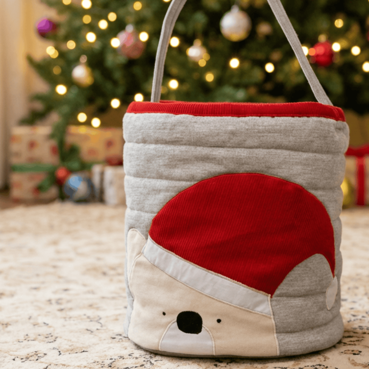 Zoey storage bin Christmas Cozy Bear Basket