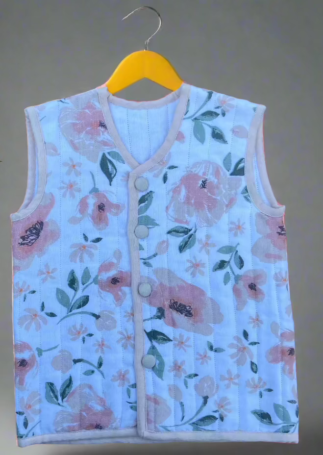 Zoey newborn wearables Becky Floral Quilted Jacket