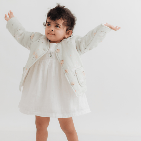 Little Lamb Full Sleeve Muslin Winter Jacket