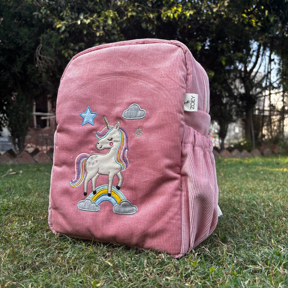 Handcrafted Unicorn Charm Corduroy Bag (Personalise)