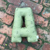 Zoey Alphabet Cushion Olive Alchemy Alphabet Cushion