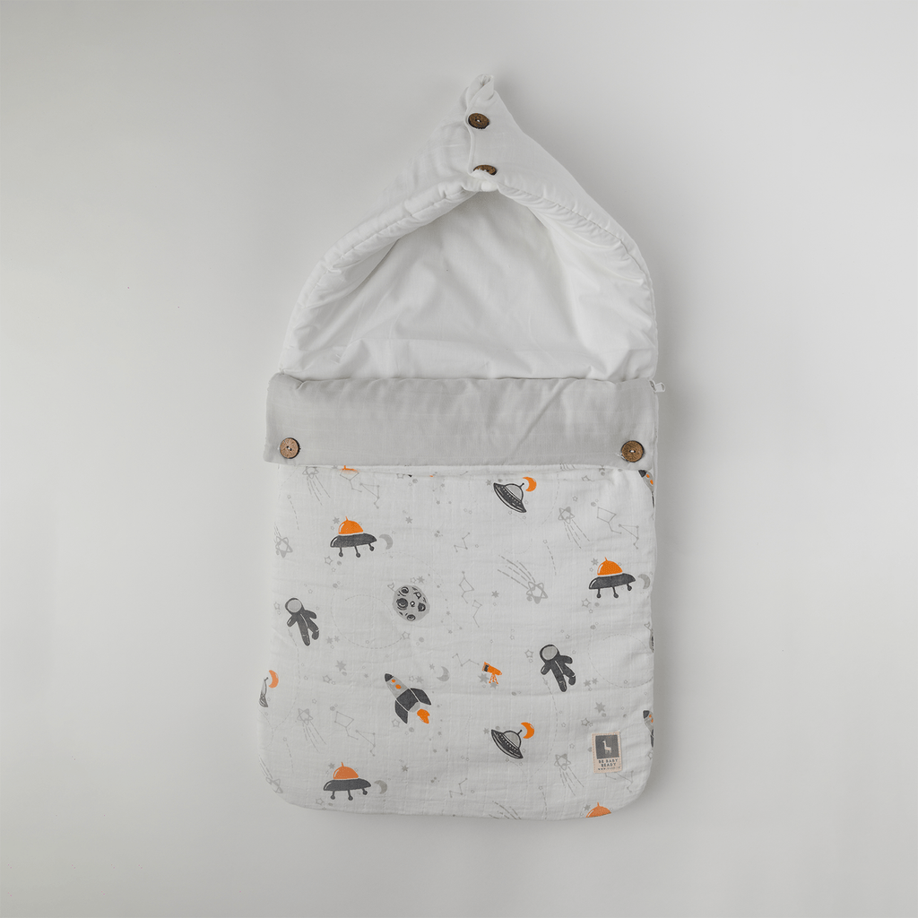 Zoey Baby Carrier Nest Daddy's Little Astronaut Baby Carrier Nest (Muslin),Carrying Nest Bag Portable Travelling Bed for Infants for 0-4 Months