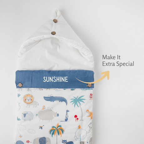 Zoey Baby Carrier Nest Happy Animal Tribe Baby Carrier Nest ,Carrying Nest Bag Portable Travelling Bed for Infants for 0-4 Months