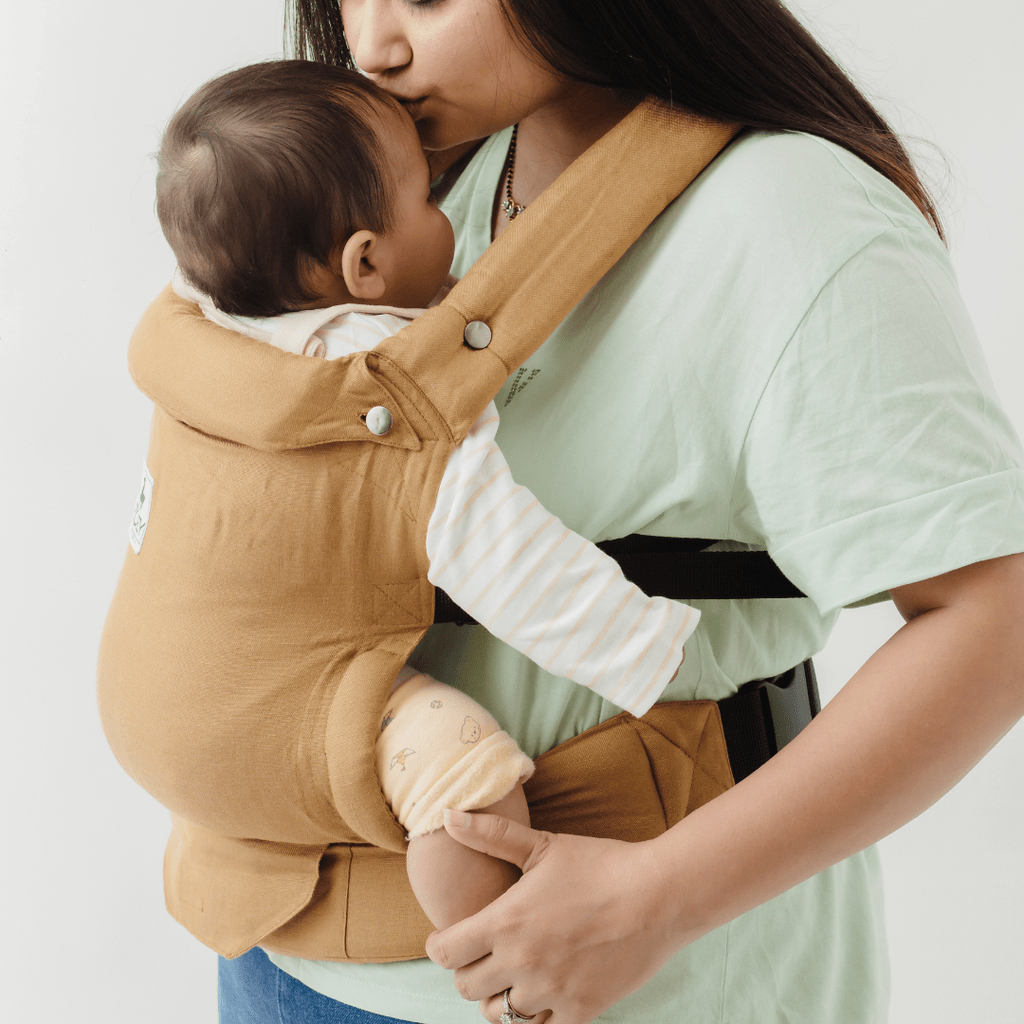 Zoey Baby Carriers Free-To-Grow Baby Carrier (Mustard Color)