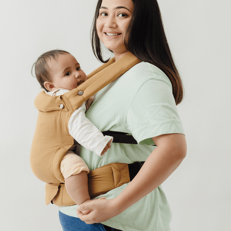 Zoey Baby Carriers Free-To-Grow Baby Carrier (Mustard Color)