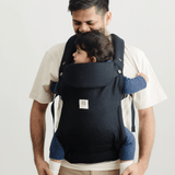 Zoey Baby Carriers Semi Adjustable - Zoey’s Baby Carrier, Made Of Linen Cotton, Safe & Ergonomic, 2 Carry Positions, for 4 Months to 3 Year Old Baby (Black Color)