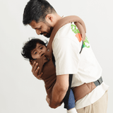 Zoey Baby Carriers Semi Adjustable - Zoey’s Baby Carrier, Made Of Linen Cotton, Safe & Ergonomic, 2 Carry Positions, for 4 Months to 3 Year Old Baby (Brown Color)
