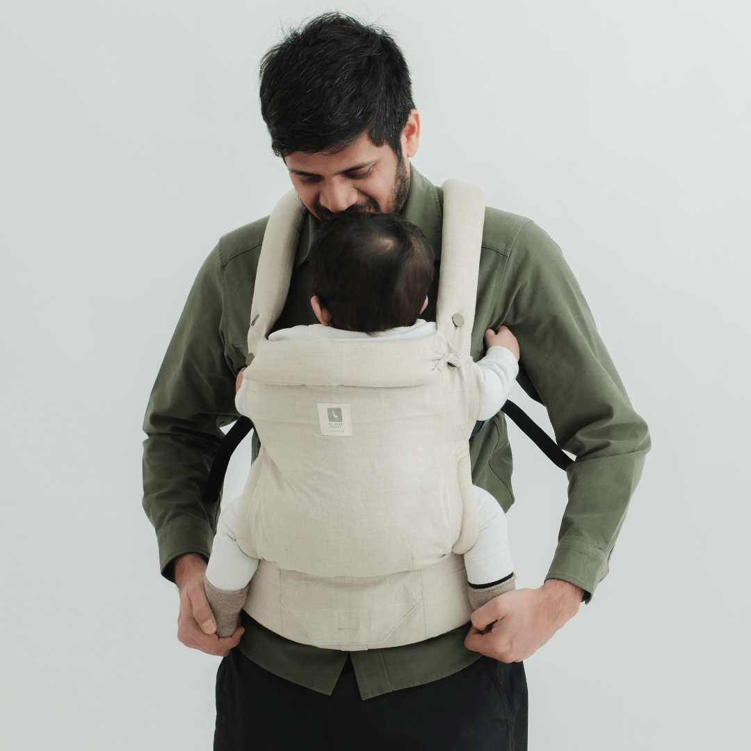 Semi Adjustable Zoey's Baby Carrier, Made Of Linen Cotton, Safe Er