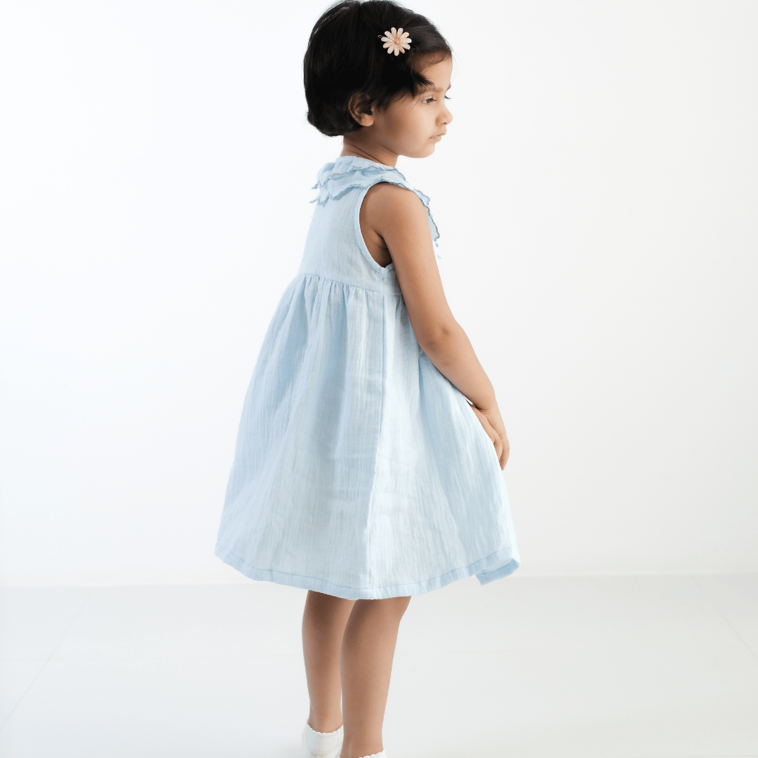 Zoey baby dress Celeste Dress - Soft Cotton Frock for Baby Girls & Toddlers