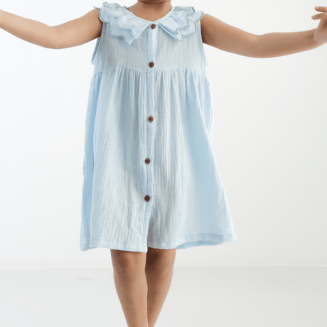 Zoey baby dress Celeste Dress - Soft Cotton Frock for Baby Girls & Toddlers