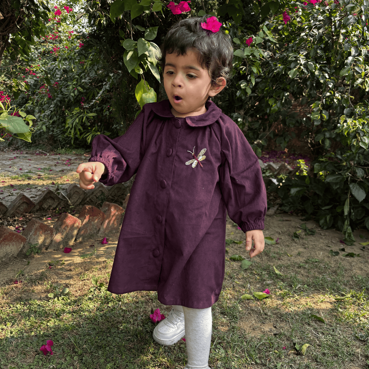 Zoey baby dress Dragonfly Flutter Dress (Premium Corduroy)