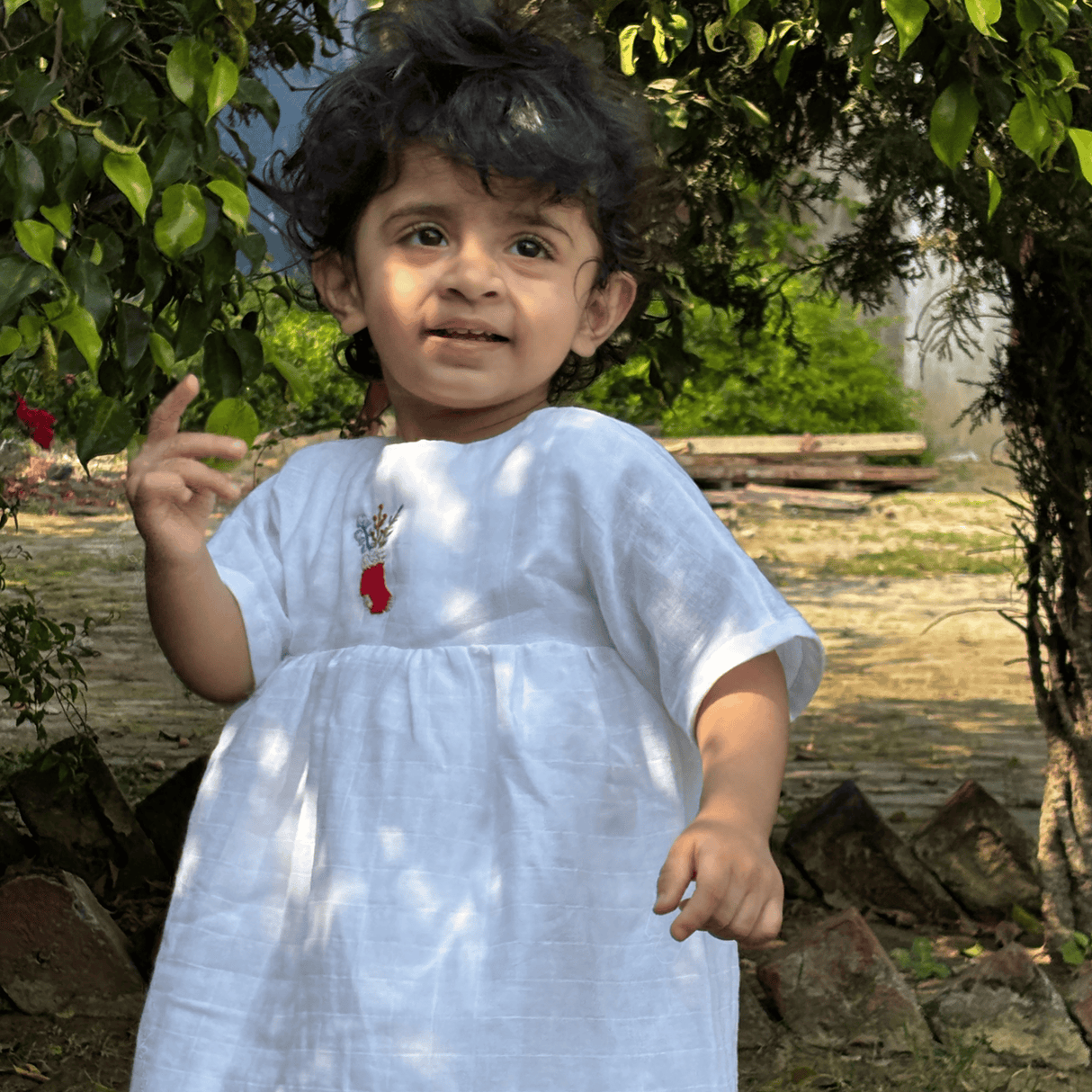 Zoey baby dress Organic Muslin Twirl Dress + Matching Underpants (Christmas Edition)