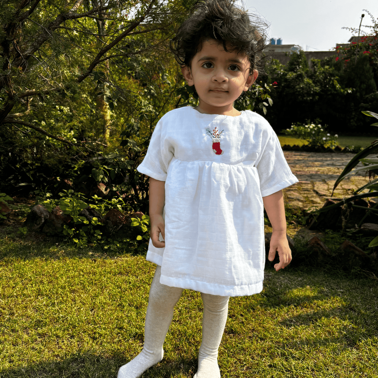 Zoey baby dress Organic Muslin Twirl Dress + Matching Underpants (Christmas Edition)