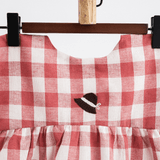 Zoey baby dress Red Checkerboard Muse Frock (Pure Cotton)