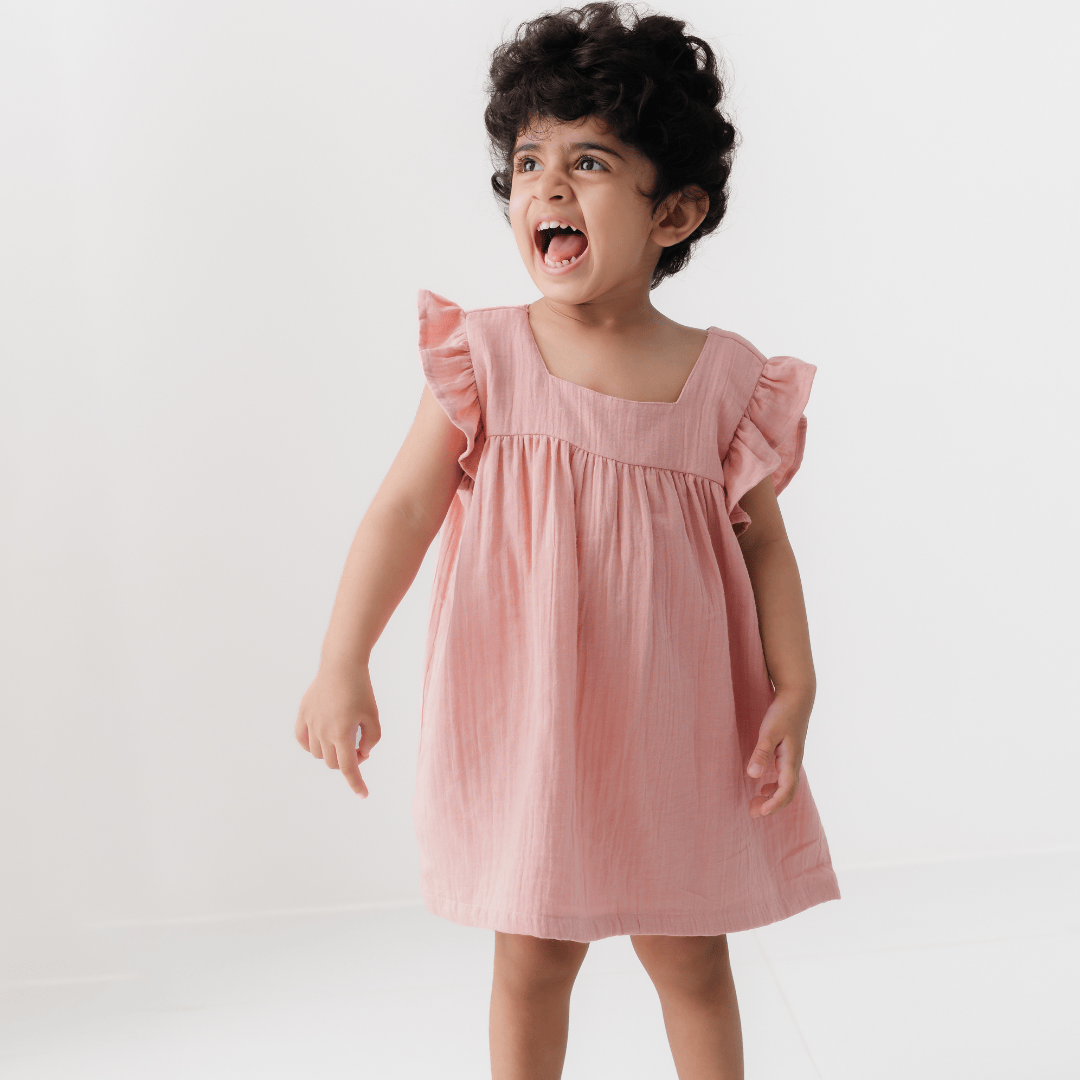 Zoey baby dress Rosabelle Dress - Soft Muslin Frock for Baby Girls & Toddlers