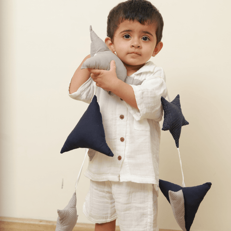 Zoey baby sets & suits Milk & Moon Muslin Co-ord Set (Loungewear for Babies)