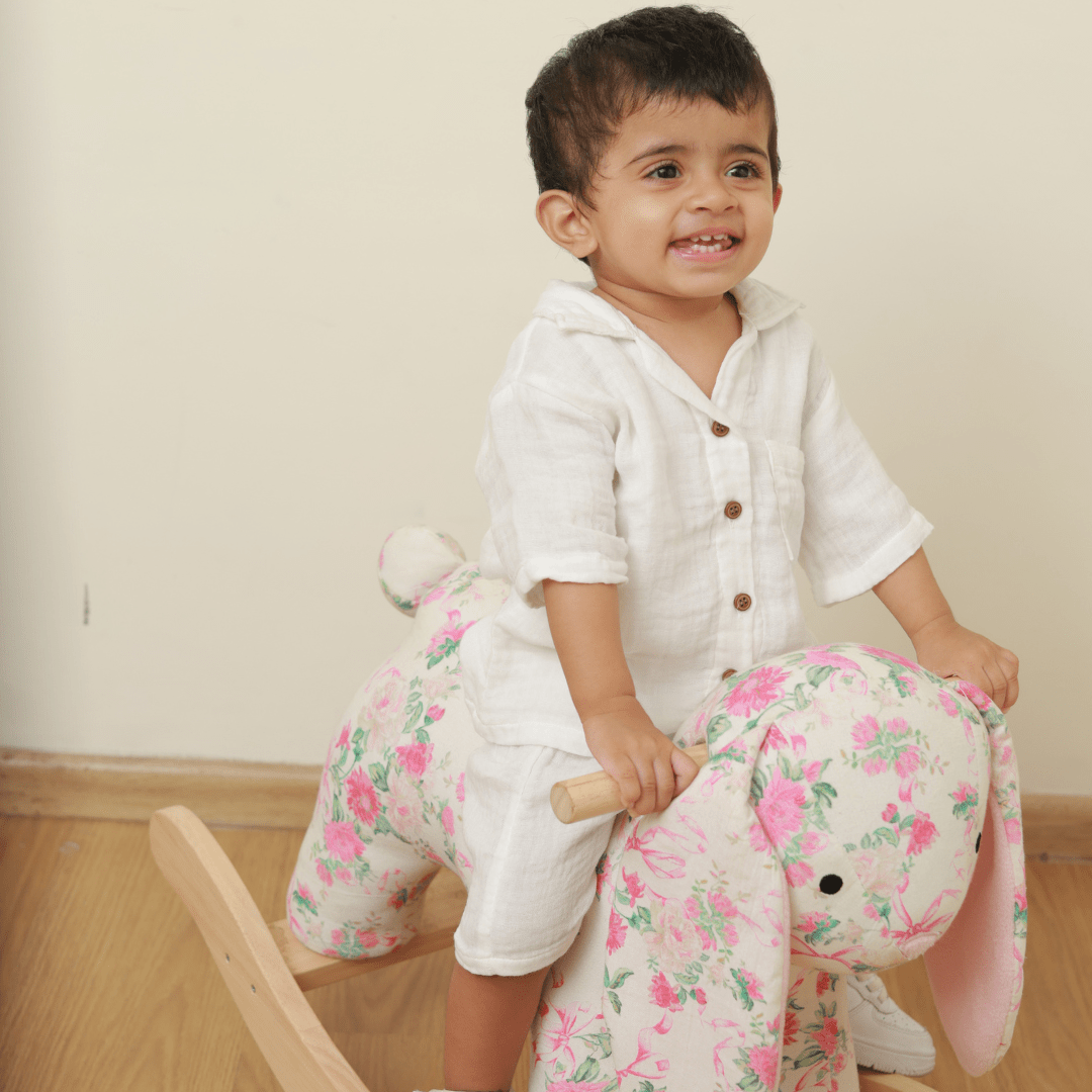 Zoey baby sets & suits Milk & Moon Muslin Co-ord Set (Loungewear for Babies)