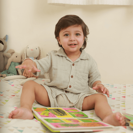 Zoey baby sets & suits Sage Drift Muslin Co-ord Set (Loungewear for Babies)