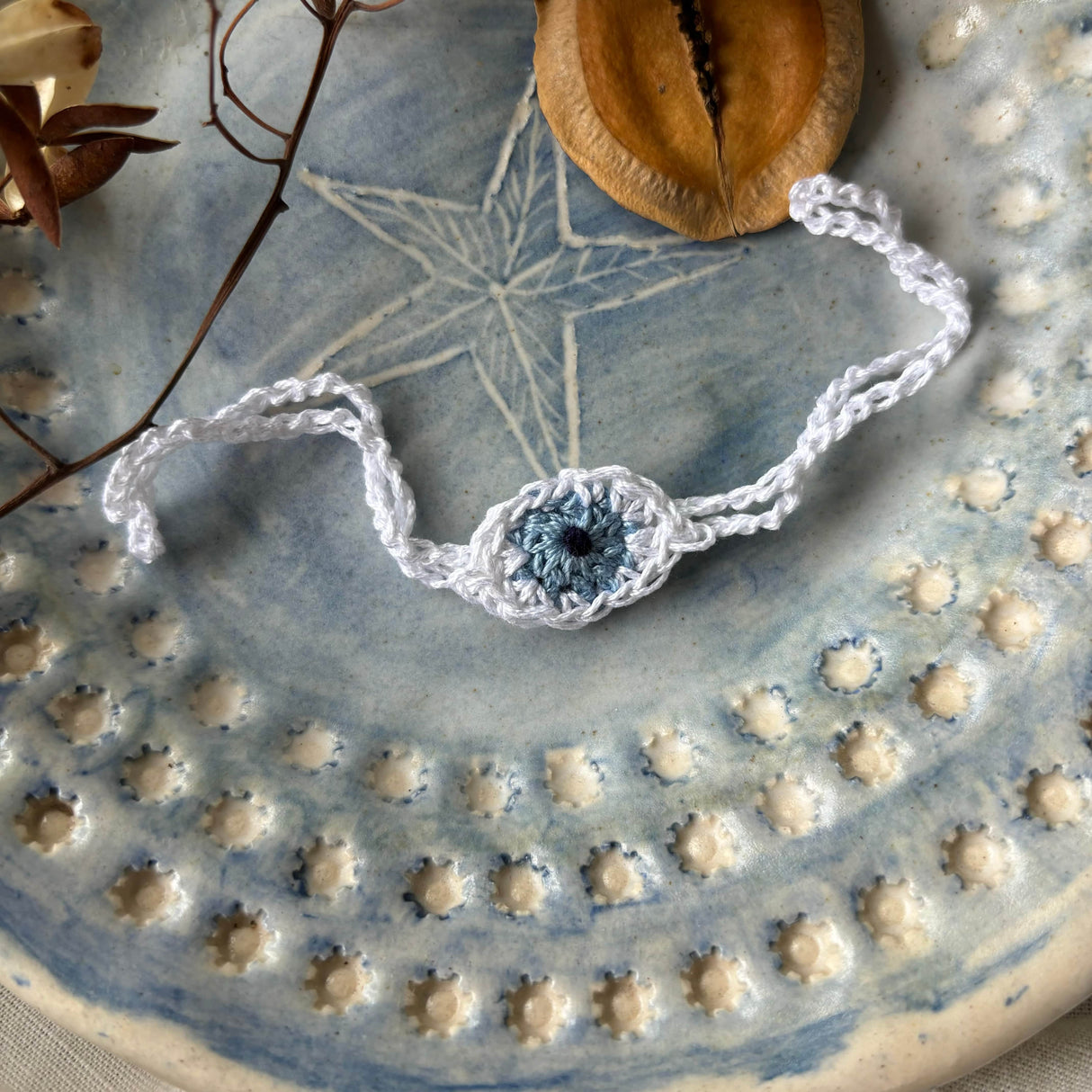 Zoey Baby & Toddler Little Protector Evil Eye Crochet Rakhi (First Rakshabandhan)