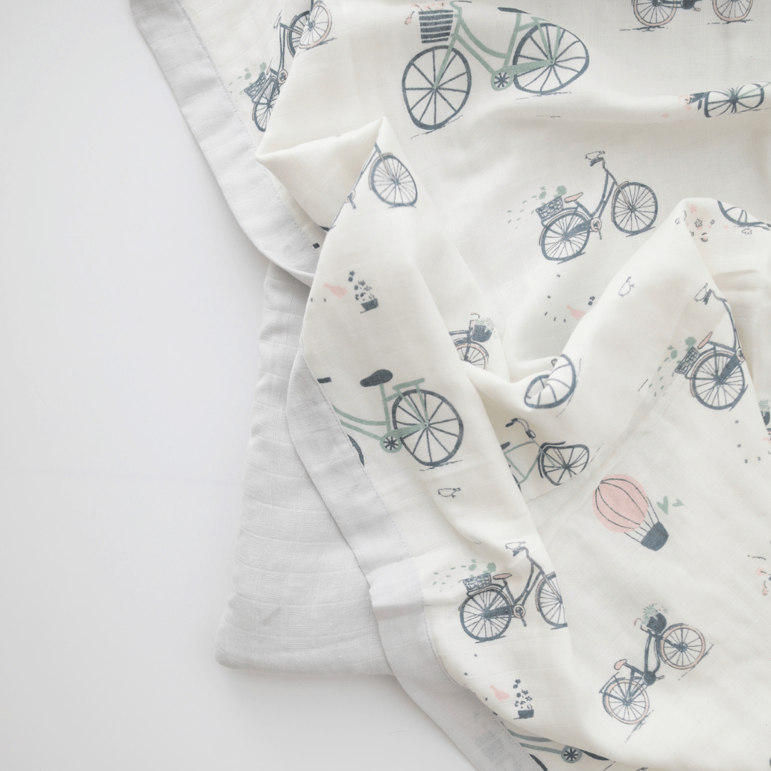 Zoey bedding set Bicycle Ride Mini Bedding Set (Organic Muslin 0-1 Years)