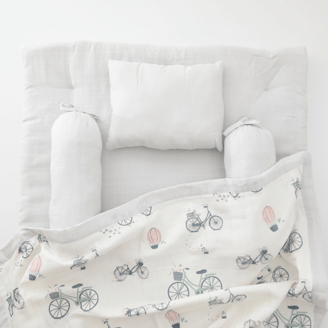 Zoey bedding set Bicycle Ride Mini Bedding Set (Organic Muslin 0-1 Years)