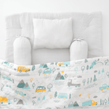 Zoey bedding set Little Campers Mini Bedding Set (Organic Muslin 0-1 Year)