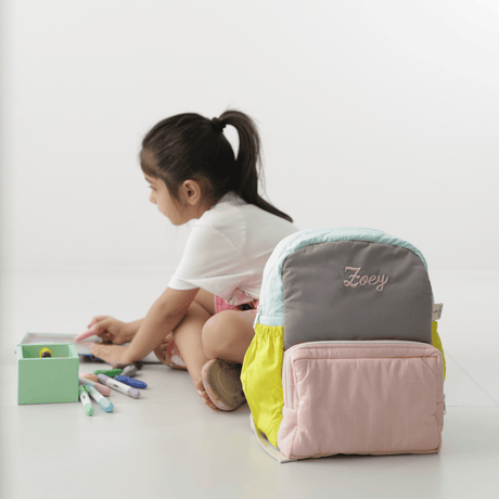 Zoey bonsai backpack Bright Blocks Backpack School Bag (Personalise)