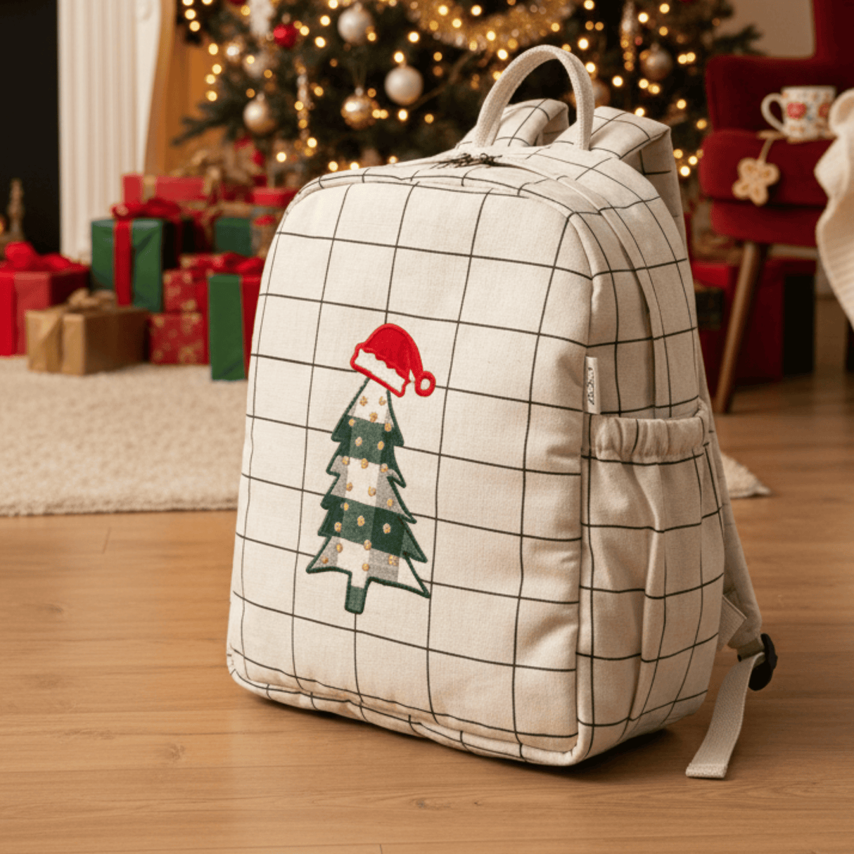 Zoey bonsai backpack 🎄 Christmas Tree Embroidered School Bag – Limited Christmas Edition (Personalise) (Copy)
