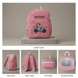 Zoey bonsai backpack Handcrafted Mini Grand Prix / Little Racer Lion School Bag (Personalise)
