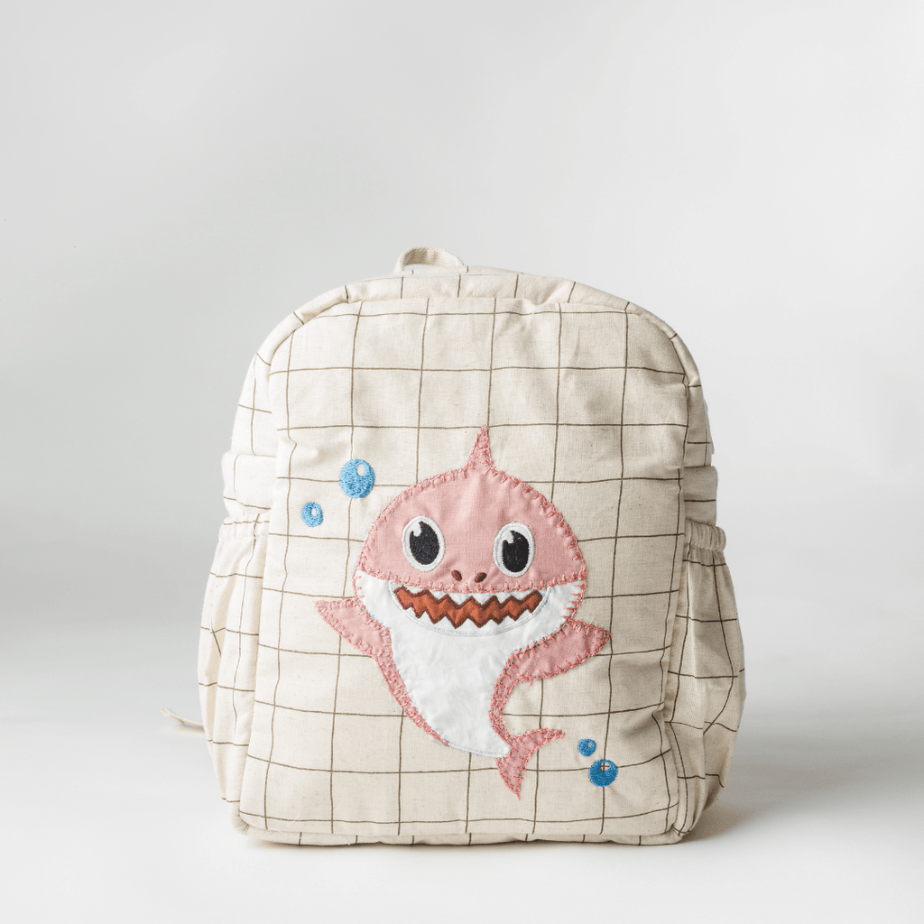 Zoey bonsai backpack Handcrafted Pink Shark do do School Backpack (Toddler Bag)