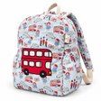 Zoey bonsai backpack Handcrafted Red London Bus School Bag (Personalise)
