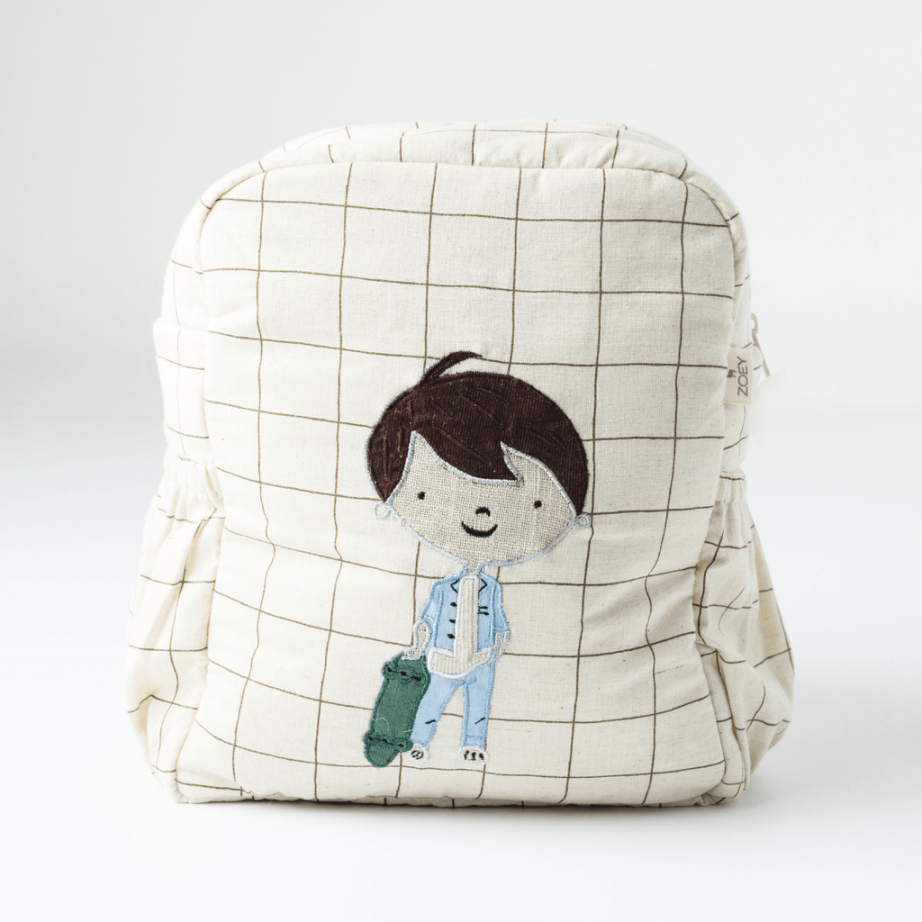 Zoey bonsai backpack Handcrafted Skater Boy School Bag (Toddler Bag)