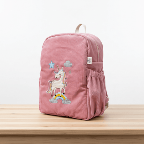Zoey bonsai backpack Handcrafted Unicorn Charm Corduroy Bag (Personalise)