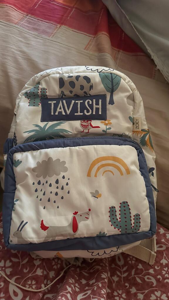 Zoey bonsai backpack Happy Animal Tribe School Bag (Personalise)