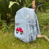 Zoey bonsai backpack Little Speedster Denim Backpack School Bag (Personalise)