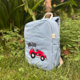 Zoey bonsai backpack Little Speedster Denim Backpack School Bag (Personalise)