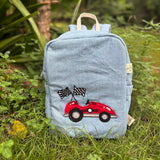 Zoey bonsai backpack Little Speedster Denim Backpack School Bag (Personalise)